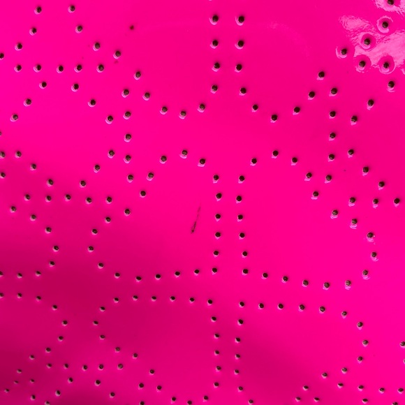 Kate Spade New York Neon Pink Tote Shoulder Hand Bag Patent Leather - Picture 10 of 11